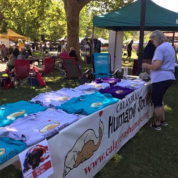 T-Shirts at Angels Camp Farmers Market 2019