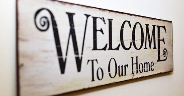 Welcome sign - pets at their new home
