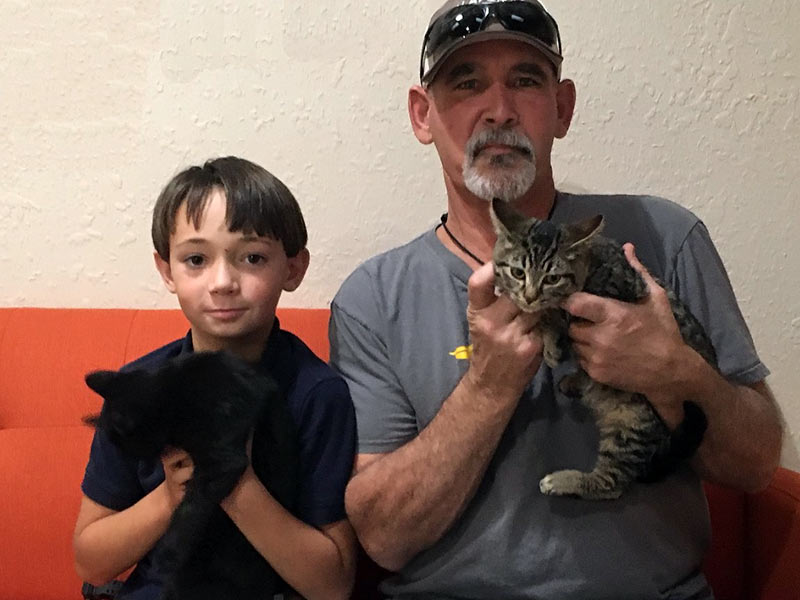 Black Magic and Filbert cats adopted November 2019