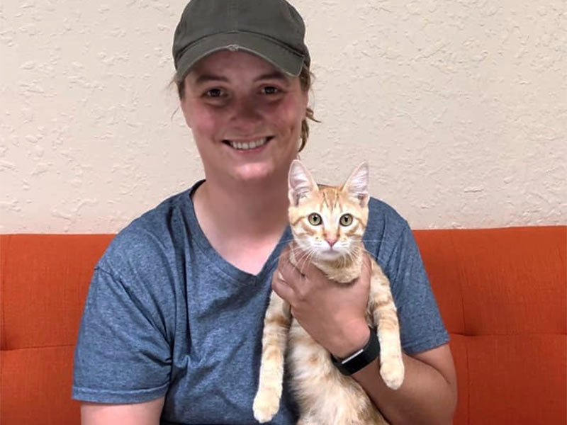 Corky cat adopted September 2019