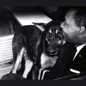 Martin Luther King Jr. with police dog