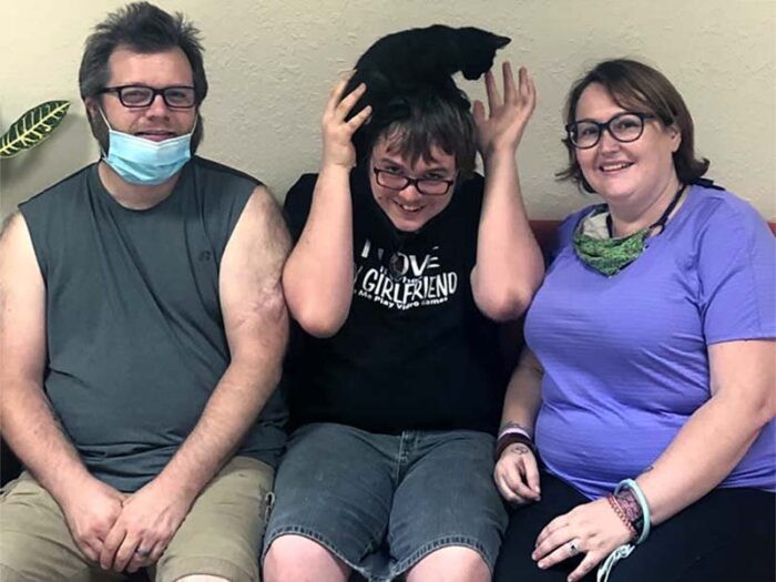 Sam cat adopted August 2020